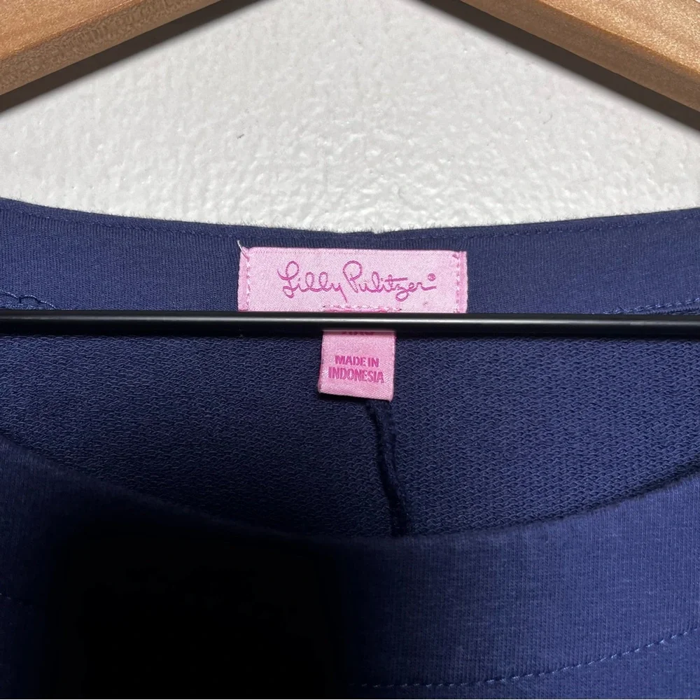 Lilly Pulitzer Women‎ Lilah Dress XXS Navy Blue Preppy Old Money Shift Nautical - Picture 4 of 11